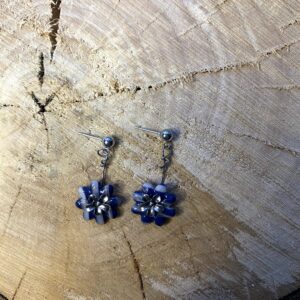 Boucle Fleurette Marine