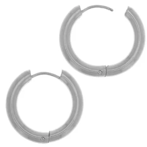 Créoles rondes argentées 18 mm