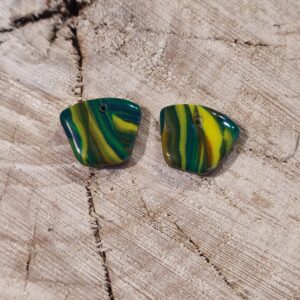 Boucle Circus zébré jaune & vert