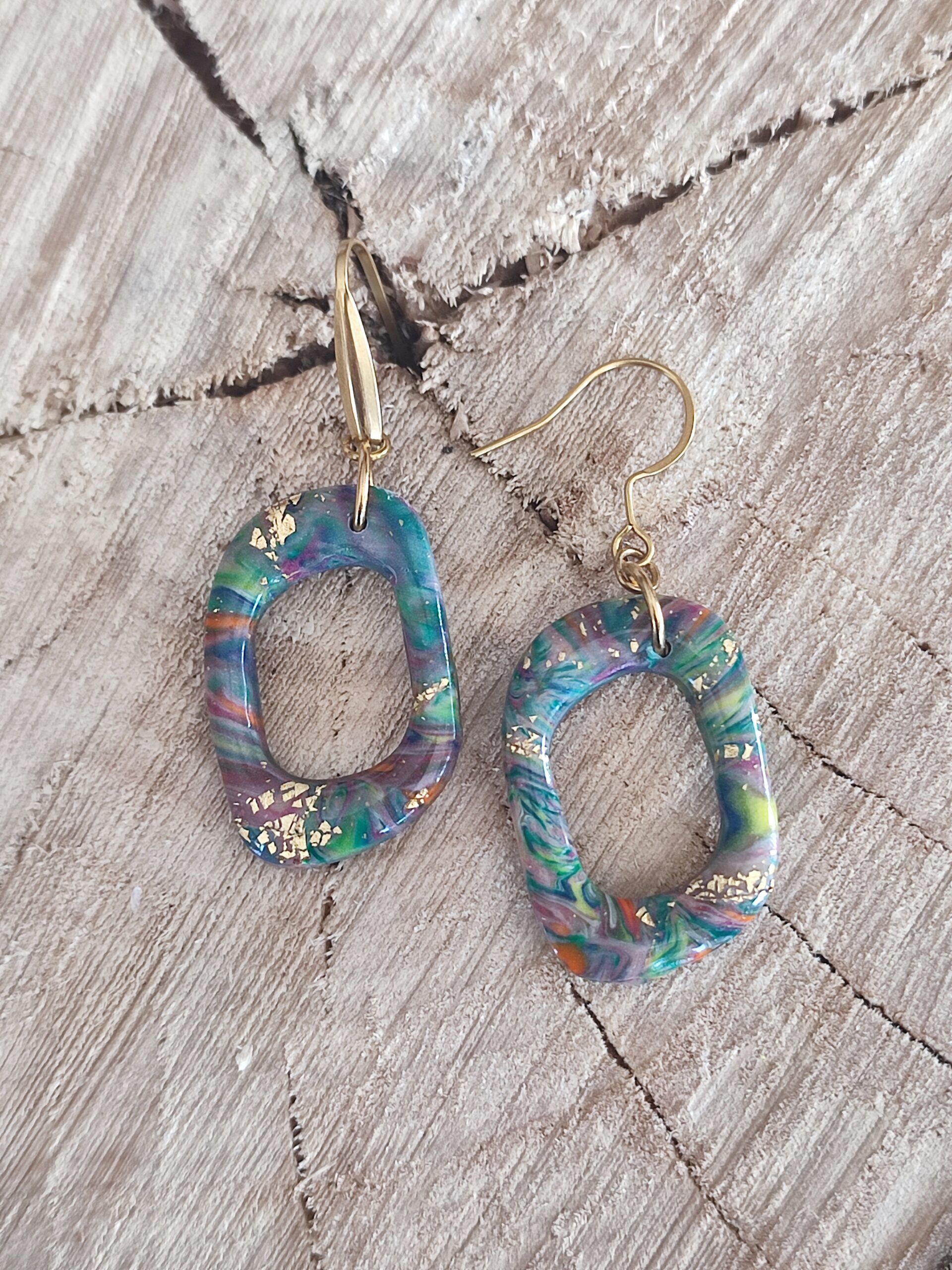 Boucle Isis multicolore vert – Image 3