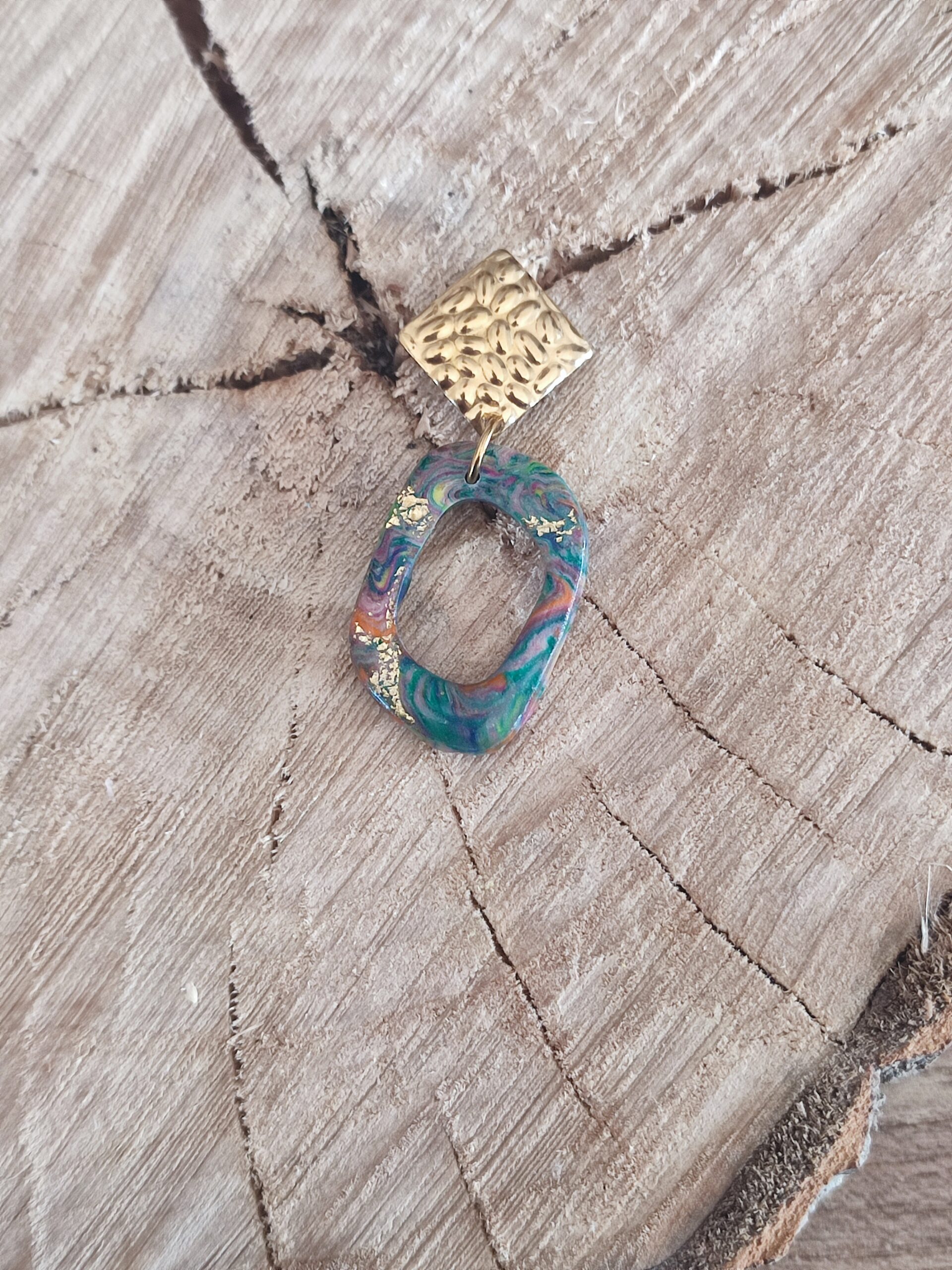 Boucle Isis multicolore vert – Image 4