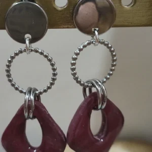Boucle éclat grenat