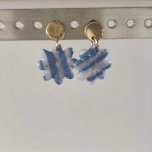 Boucle Ondine rayée bleu & blanc