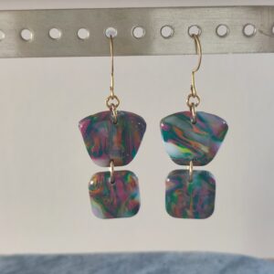 Boucle Duo géométrique coloré