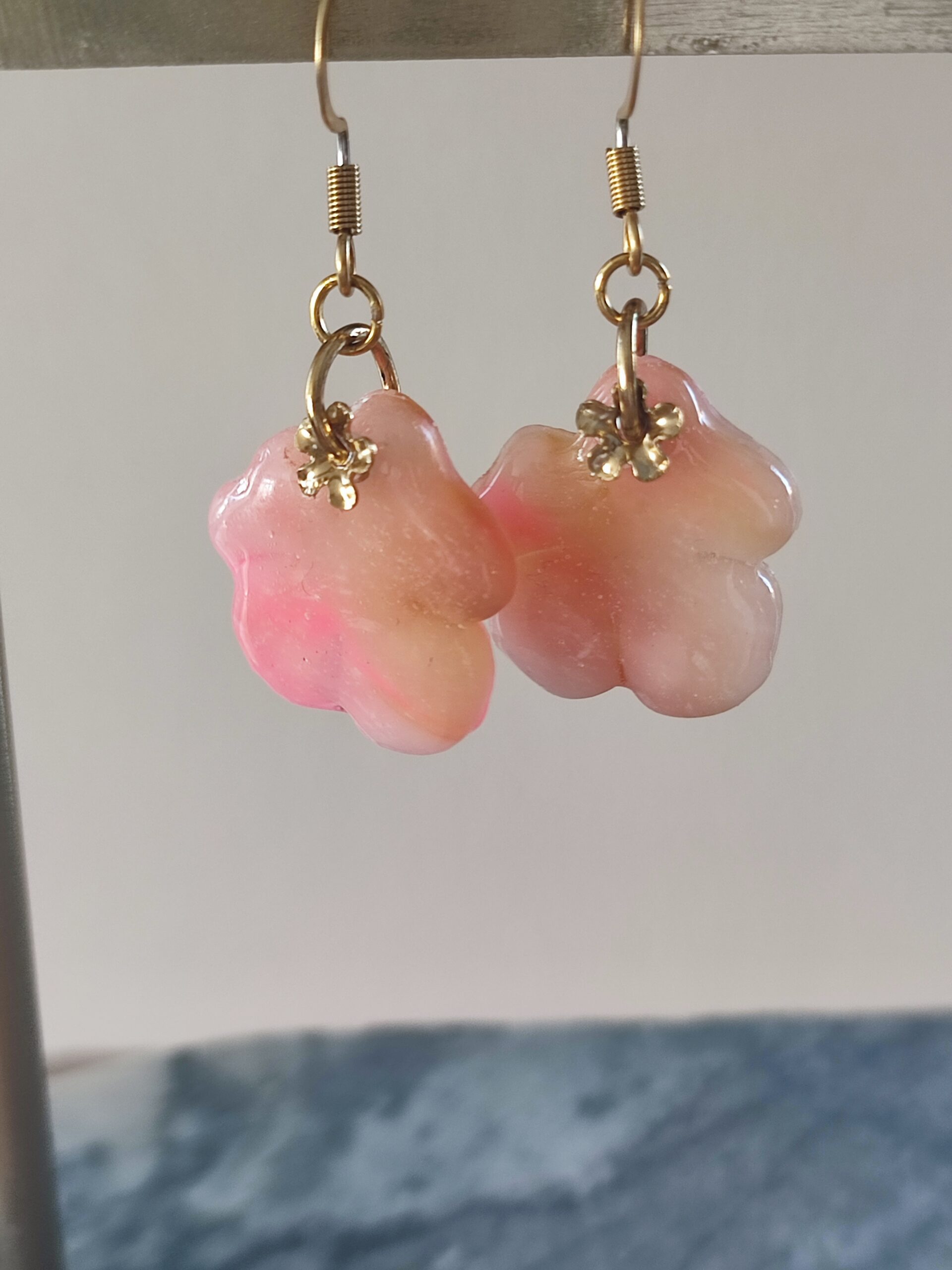 Boucle nuage rosé orangé