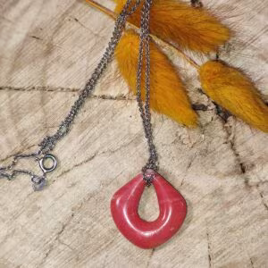 Pendentif Esmée transparence orangé