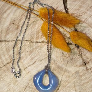 Pendentif Esmée transparence bleu