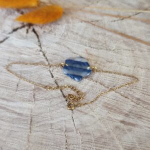 Bracelet Dhalia rayé bleu