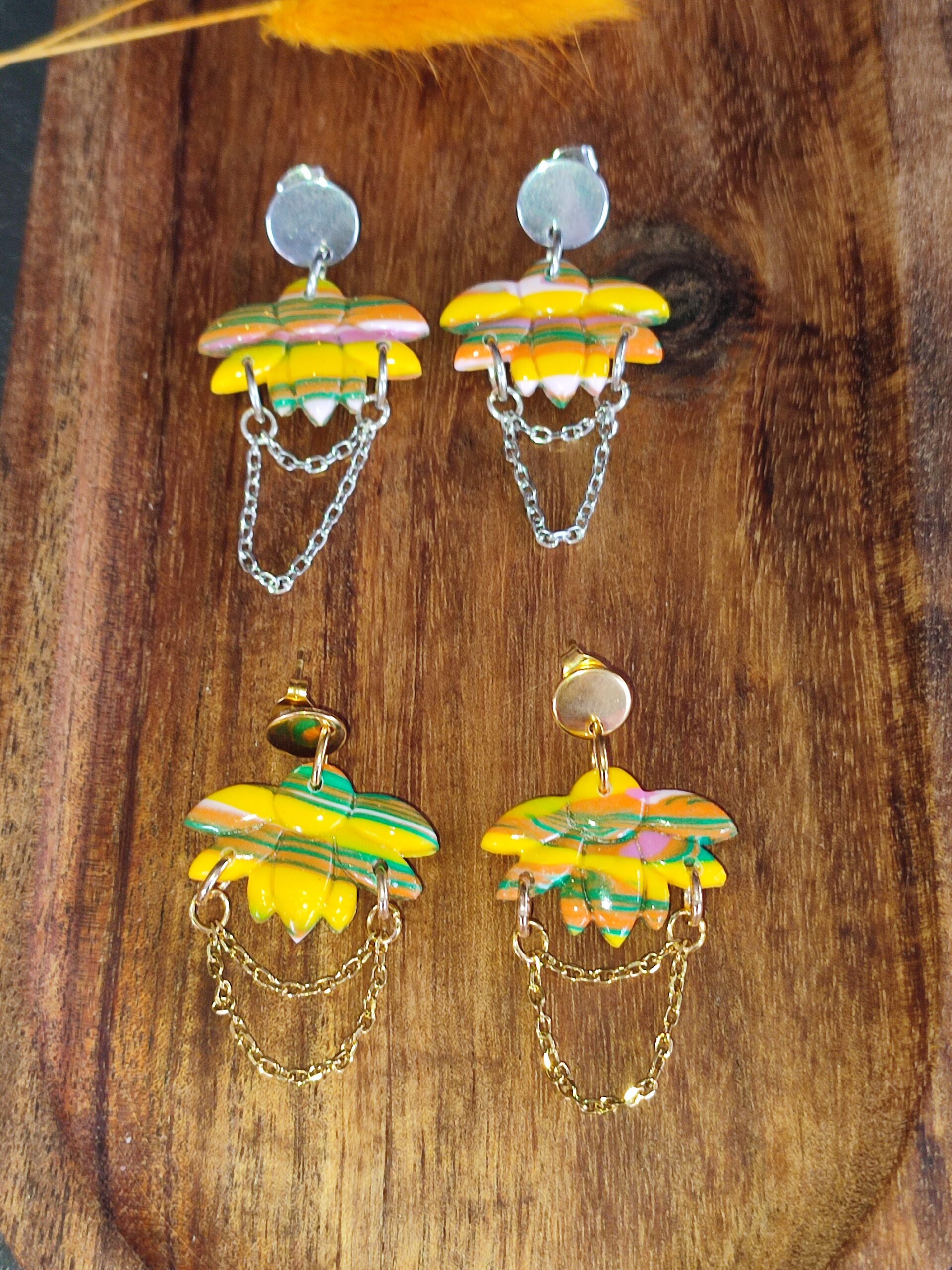 Boucles d'oreilles Boréal (Plusieurs coloris)